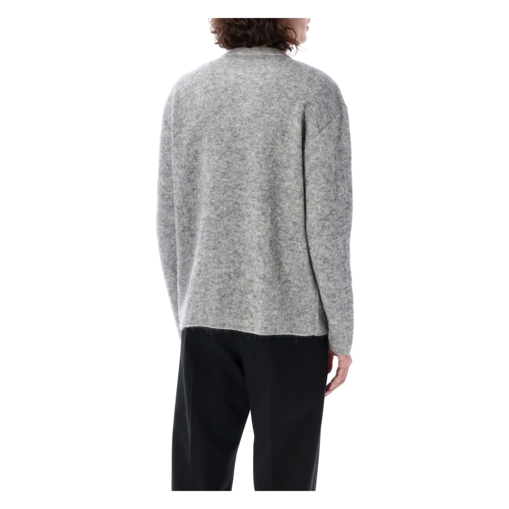 Givenchy Cat Jacquard Trui met Ronde Hals Gray Heren