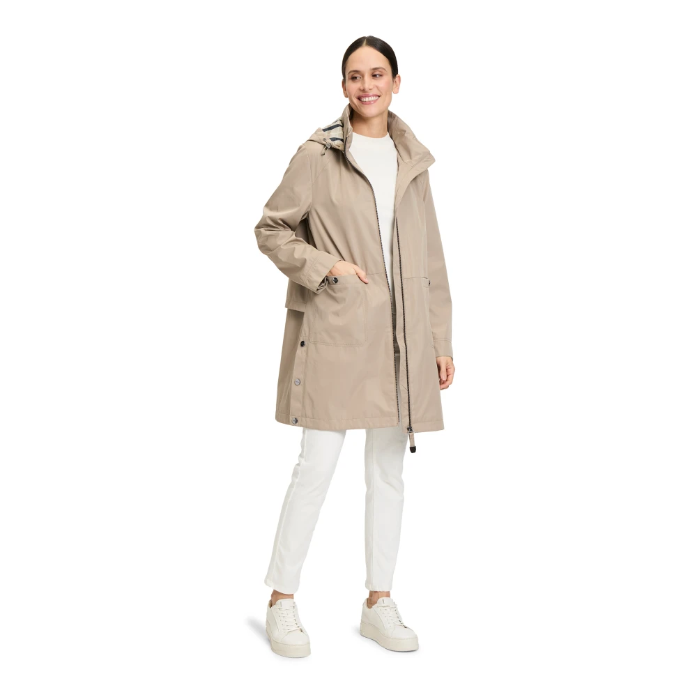 Betty Barclay Casual outdoorjas met afneembare capuchon Brown Dames