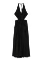 robe-noire-avec-col-halter-et-boutons-avant