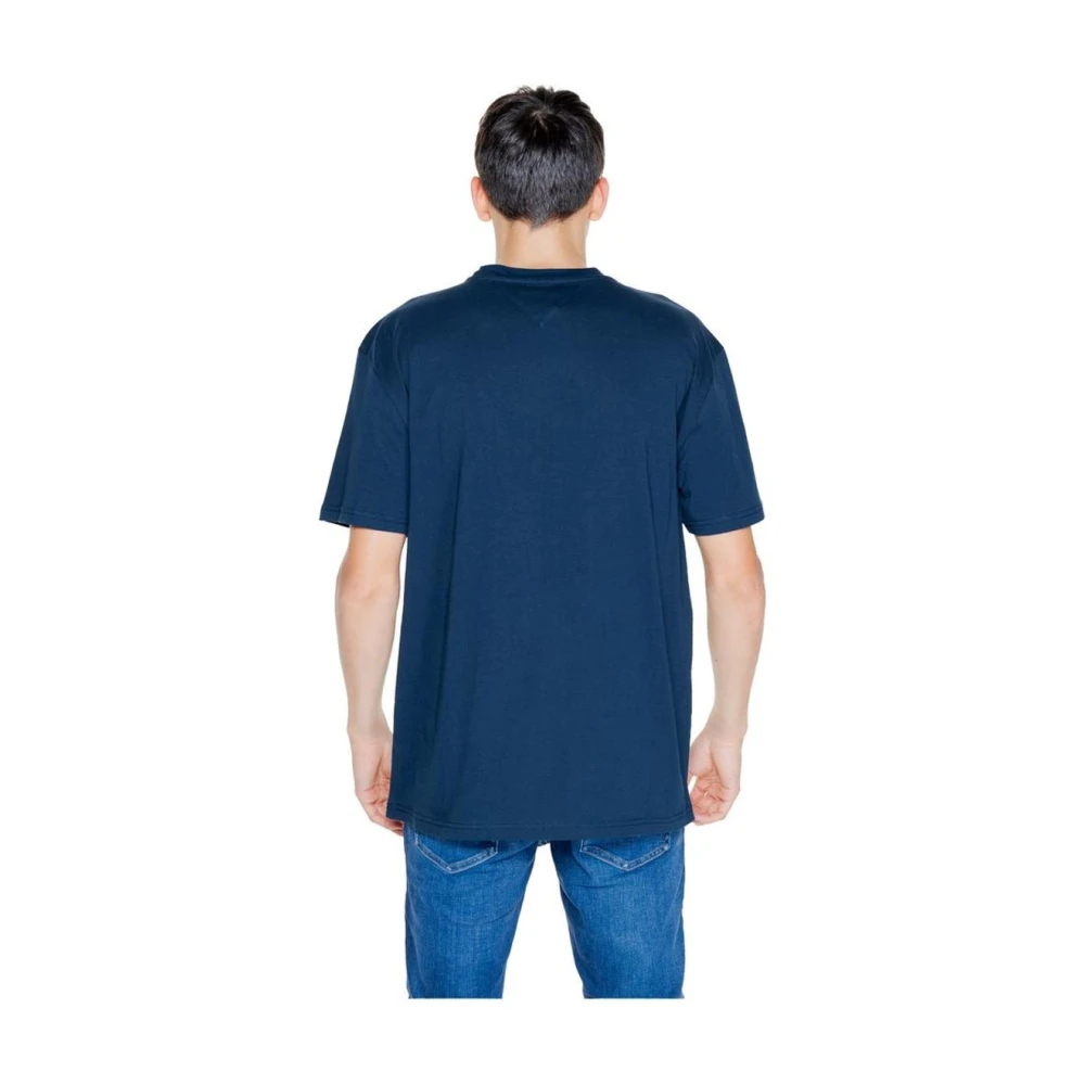 Tommy Jeans Blauw Gerecycled Katoen T-Shirt Blue Heren