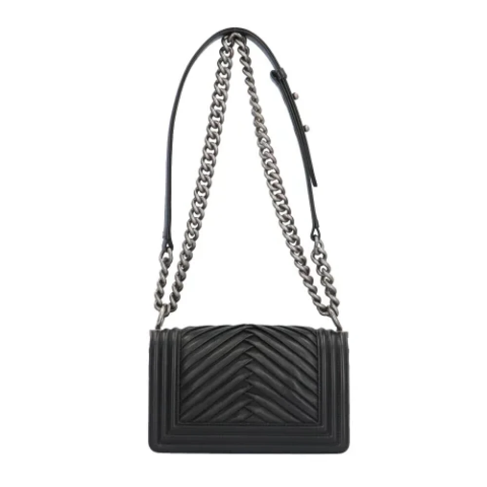 Chanel Vintage Pre-owned Leather shoulder-bags Black Dames