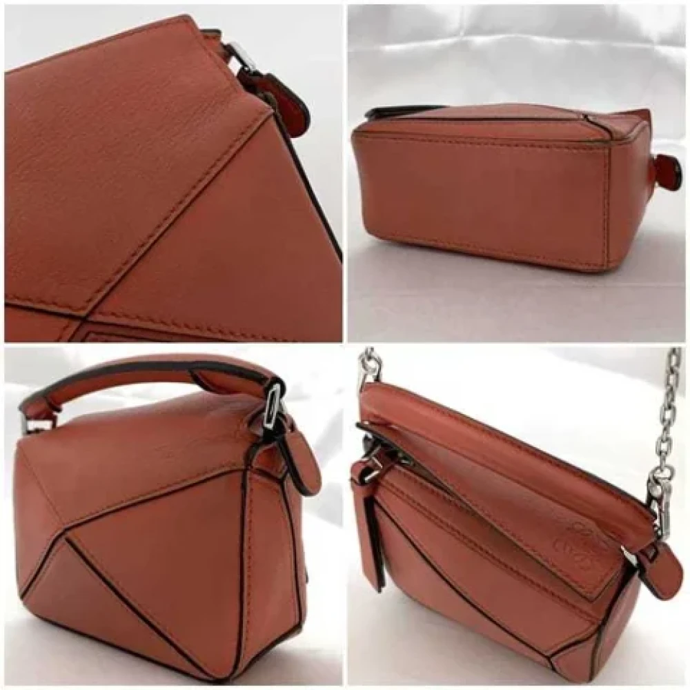 Loewe Pre-owned Fabric shoulder-bags Brown Dames