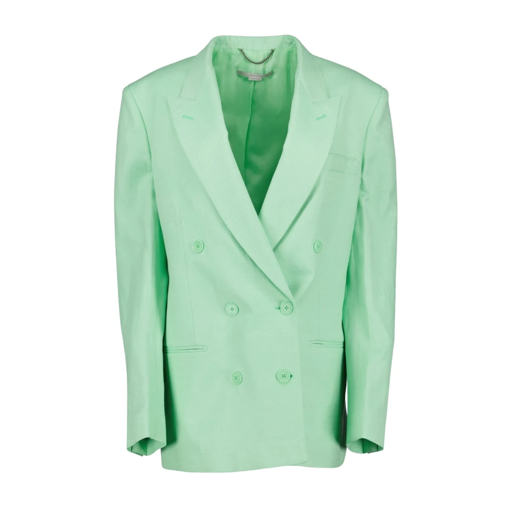 Stella Mccartney Women's Green Blazers, Xs, Classic Blazer Jacket
