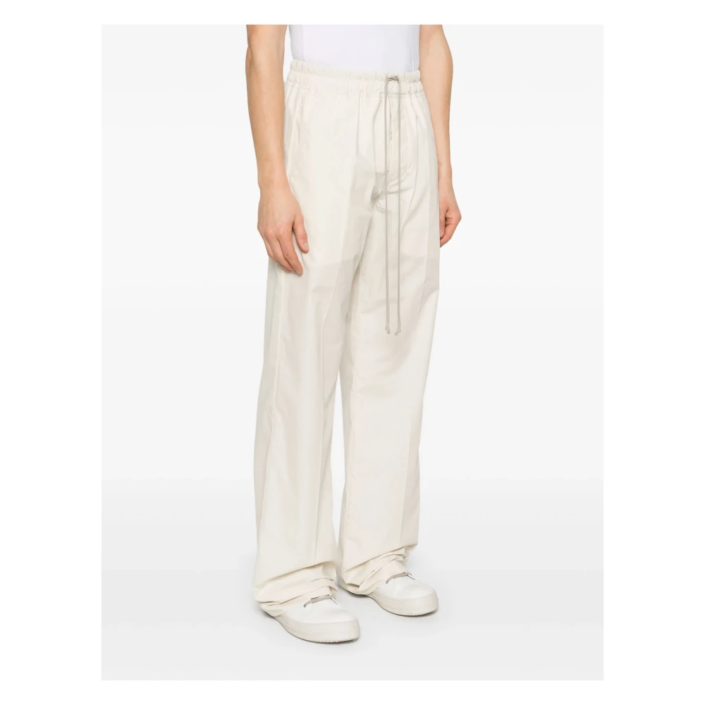 Rick Owens Witte Koordkatoenen Broek Italië White Heren