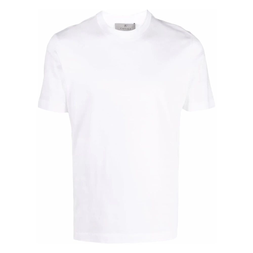 Canali Stijlvolle katoenen T-shirt gemaakt in Italië White Heren