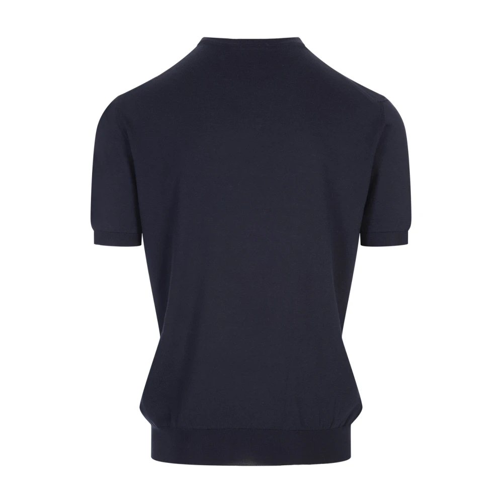 Kiton Blauw Katoenen Overhemd Blue Heren
