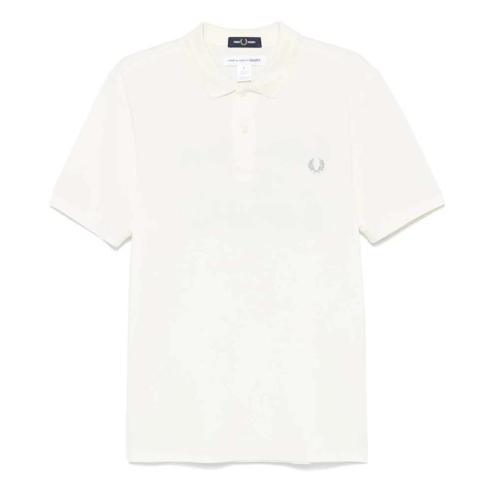 Comme des Garçons Slogan Polo Shirt Beige Heren