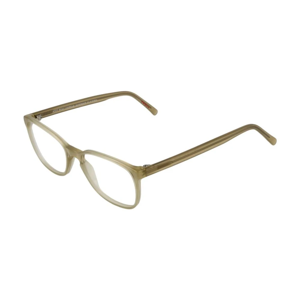Andy Wolf Unisex Beige Glasses, One Size, Panto Optical Frames With Case