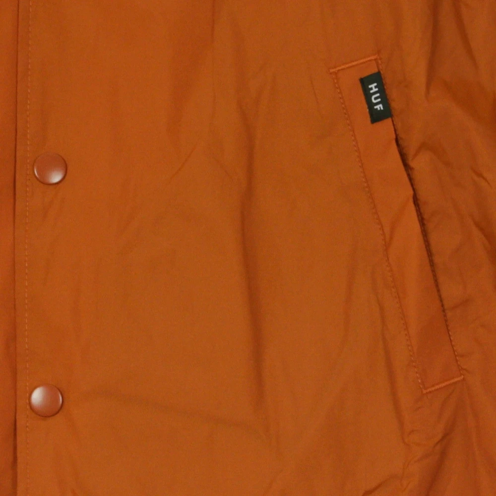 HUF Essentials Coachjack in Roest Orange Heren