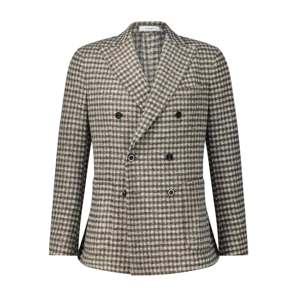 Boglioli Houndstooth Blazer Beige Heren