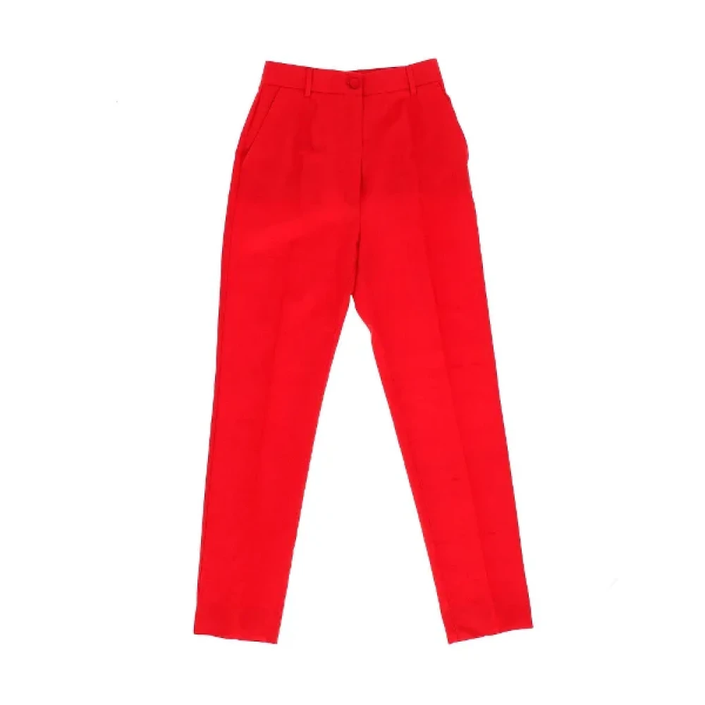 Dolce & Gabbana Pre-owned Silk bottoms Red Dames