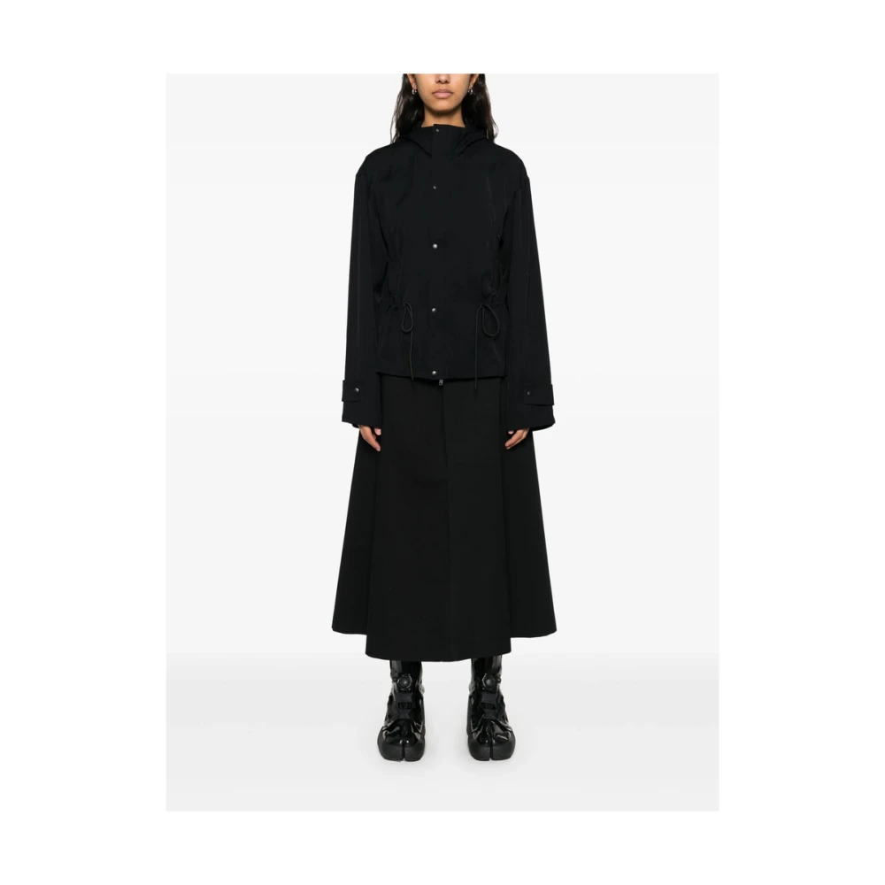 Y-3 Zwarte Hoodie met Rits Black Dames