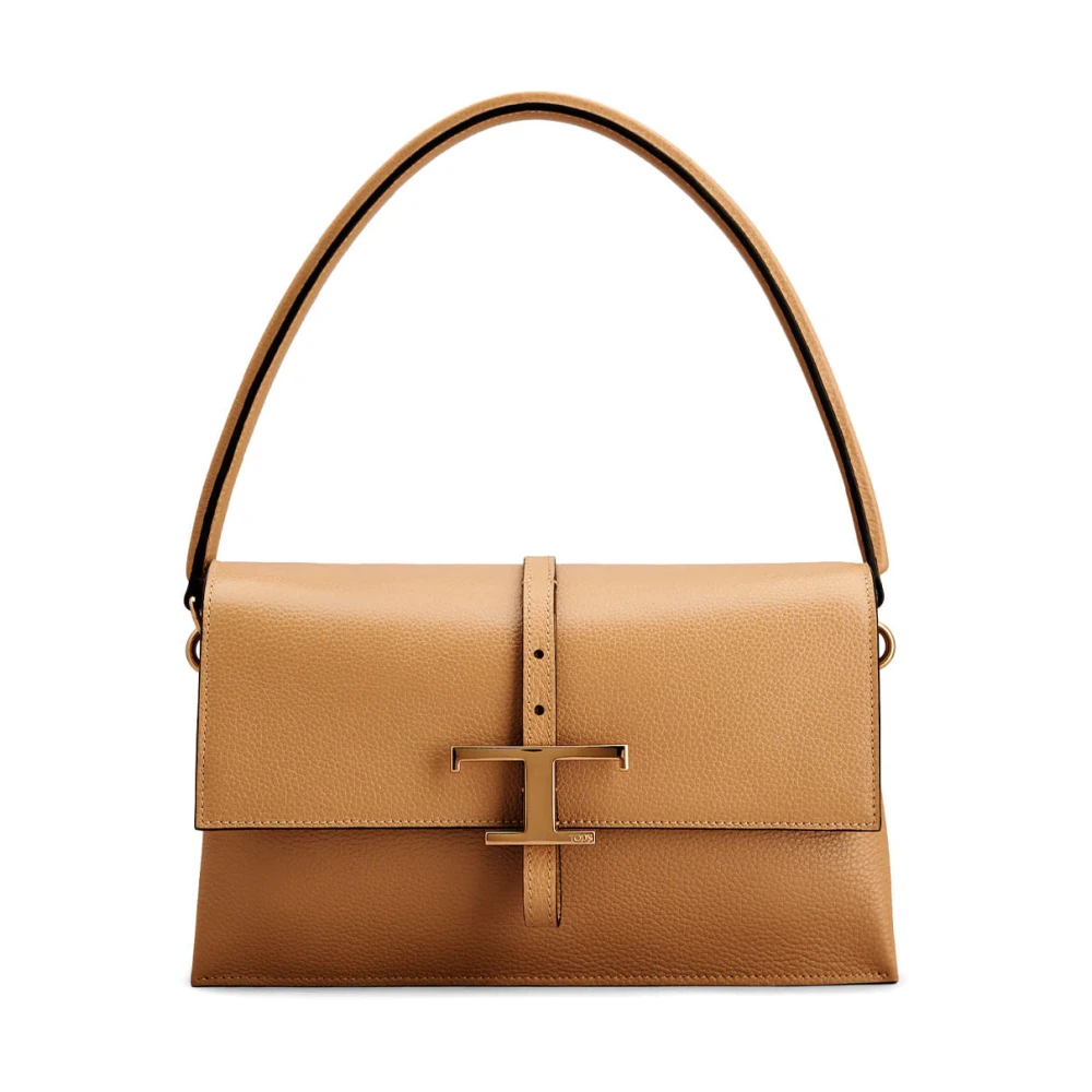 Tod's Brown T Timeless Flap Bag - Female - Handbags - One Size - Bags