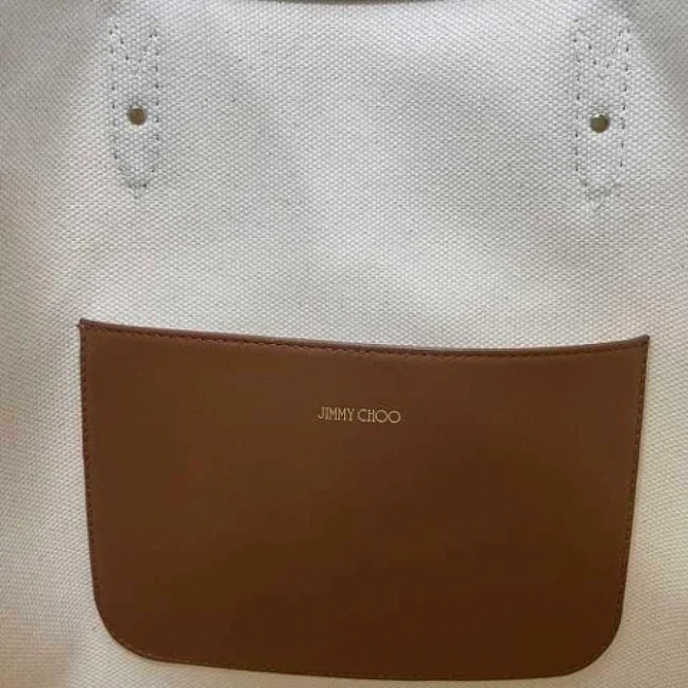 Jimmy Choo Pre-owned Fabric totes Beige Dames