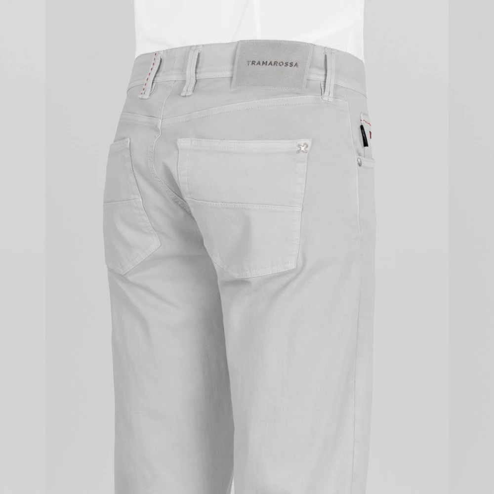 Tramarossa Stretch Gabardine 5-pocket Zeegroen Gray Heren