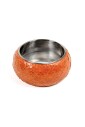 silver-snake-leather-bracelet-orange