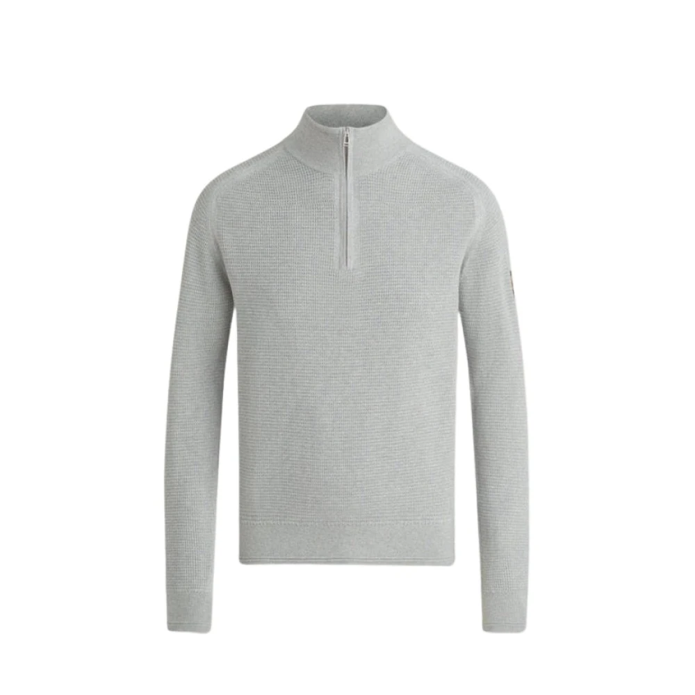 Belstaff Lichtgrijs Quarter Zip Jumper Gray Heren