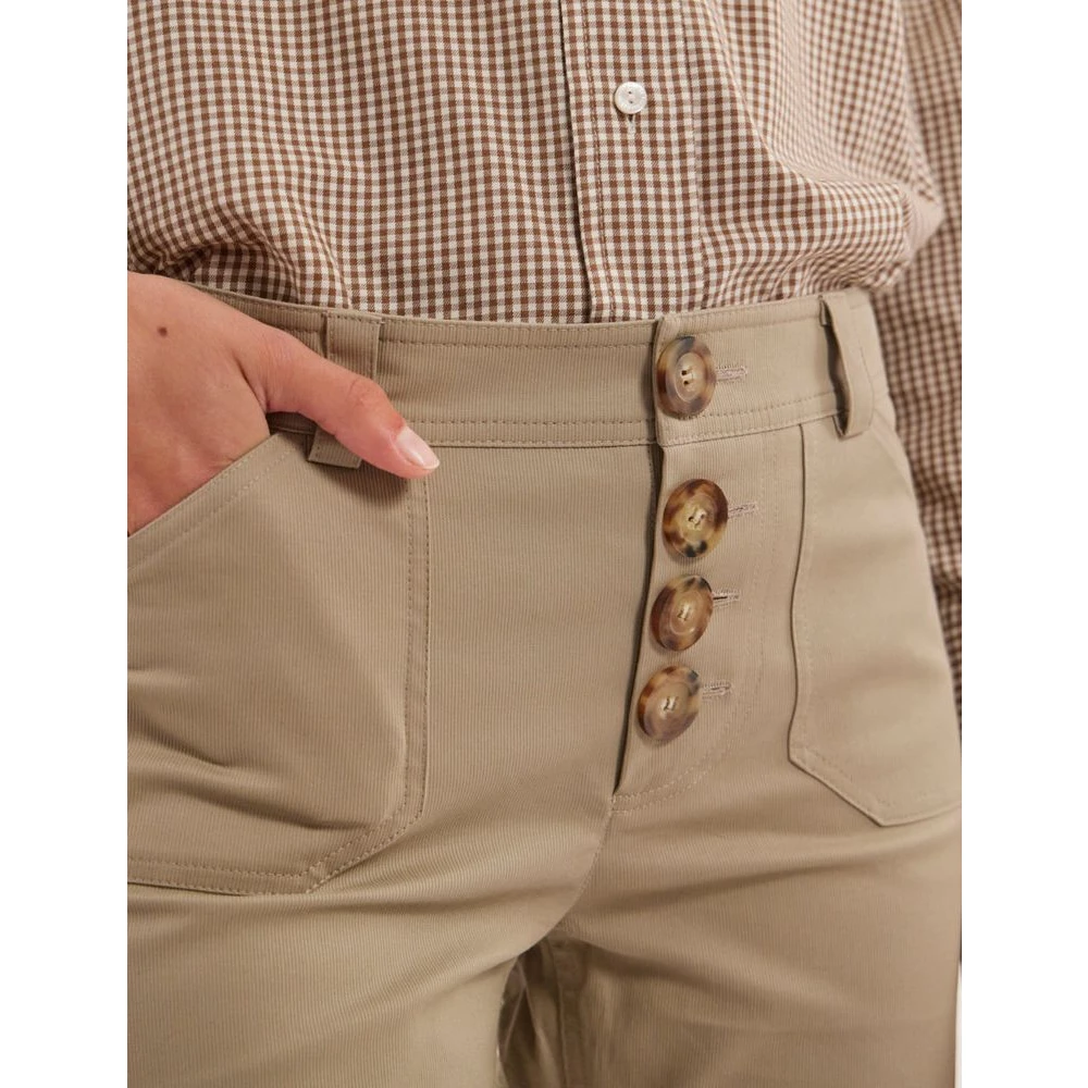 Ines De La Fressange Paris Charlotte lichte beige broek Beige Dames