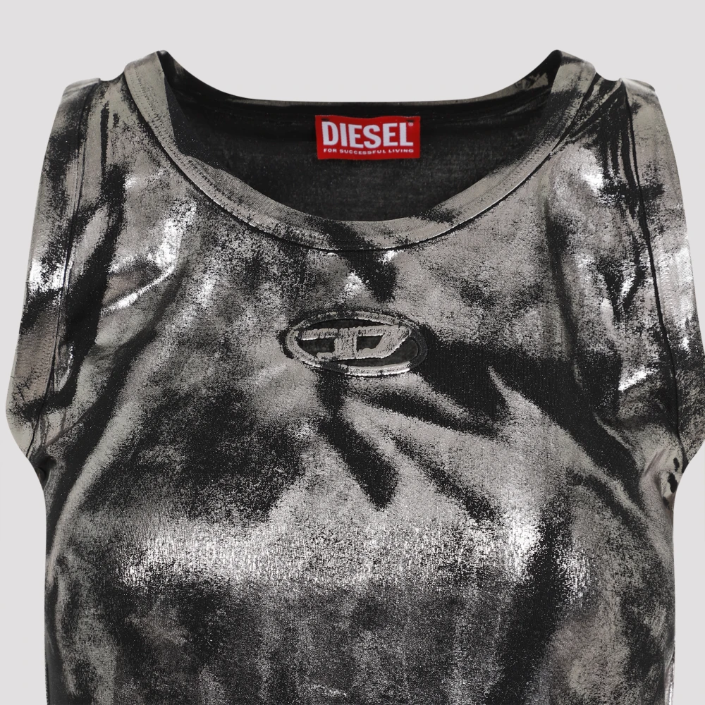 Diesel Chique Zwarte Top Aw24 Black Dames