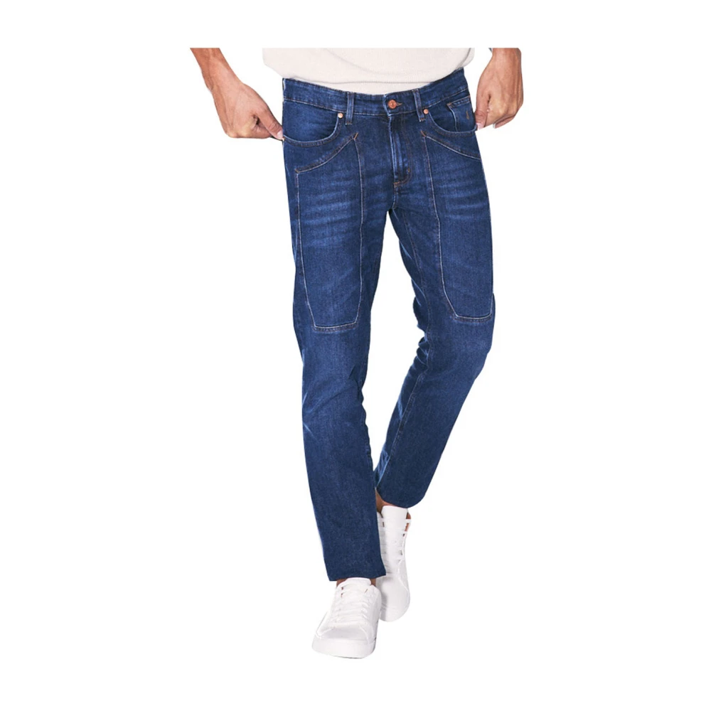 Jeckerson Slim Denim Jeans Donkerblauw Katoen Blue Heren