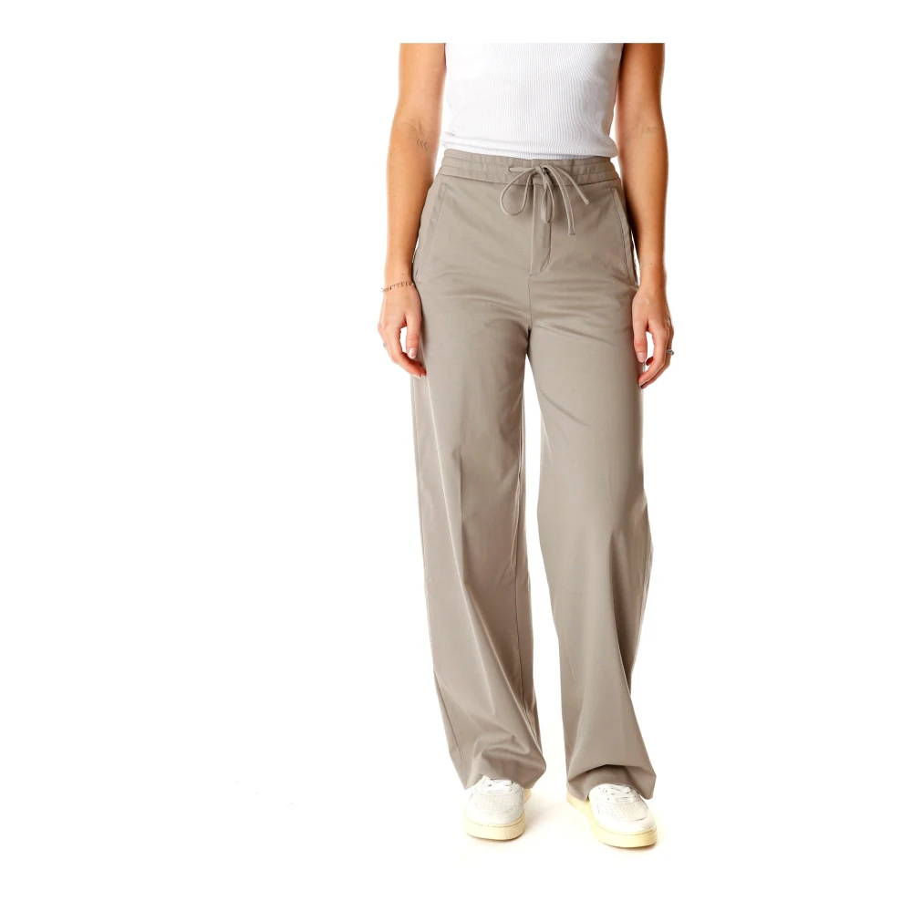 Drykorn Relaxed Fit broek met elastische tailleband Gray Dames
