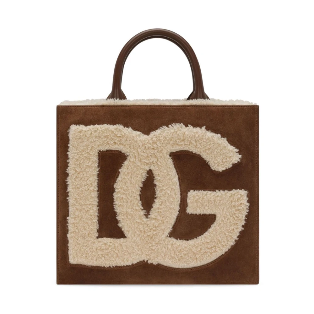 Dolce & Gabbana Bruine leren boodschappentas Brown Dames