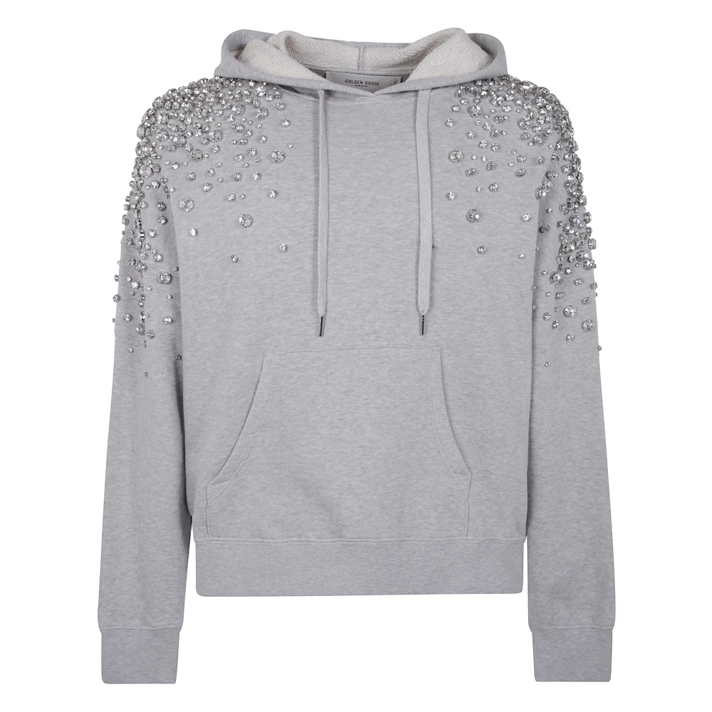 Golden Goose Kristal hoodie voor unisex Gray Heren