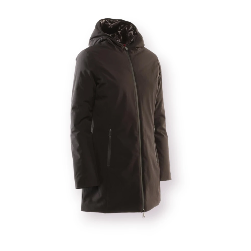 Canadiens Stijlvolle Puffer en Parka Jas Black Dames