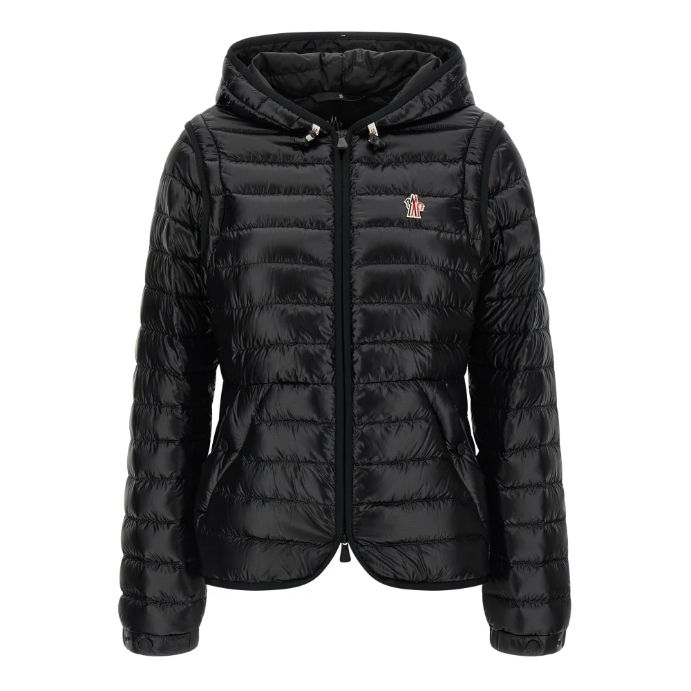 Moncler Unisex Kids Black Winter Jackets, 0 M, Karura 2-In-1 Hooded Short Down Jacket