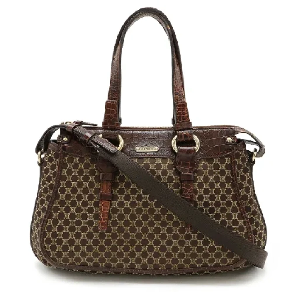 Celine Vintage Pre-owned Canvas shoulder-bags Brown Dames