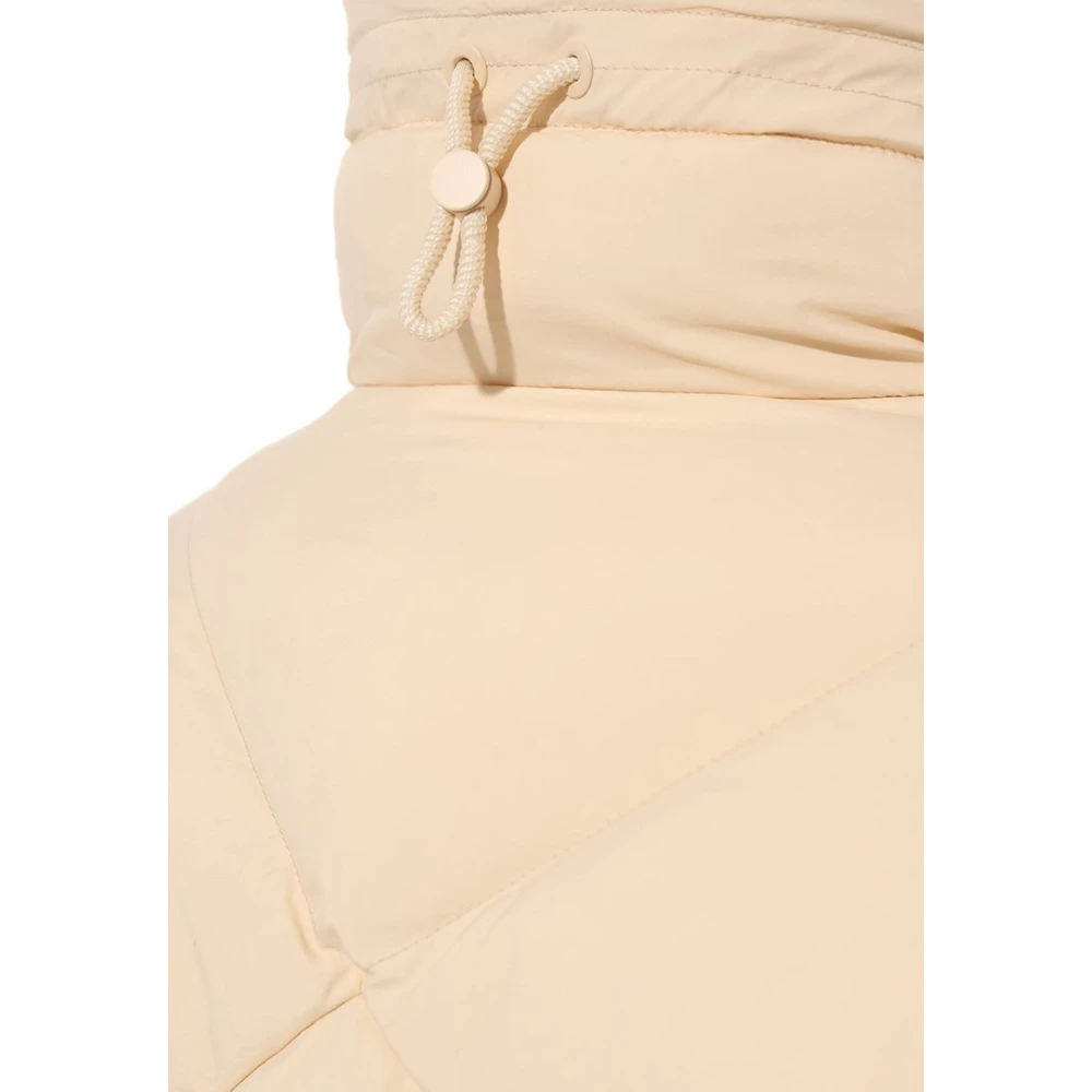 Duno Gewatteerde hoge hals donsjas Beige Dames
