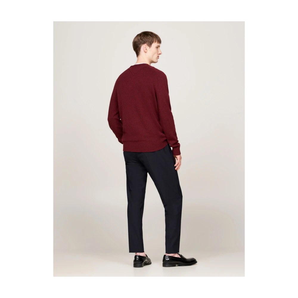 Tommy Hilfiger Bordeaux Gebreide Trui Regular Fit Red Heren