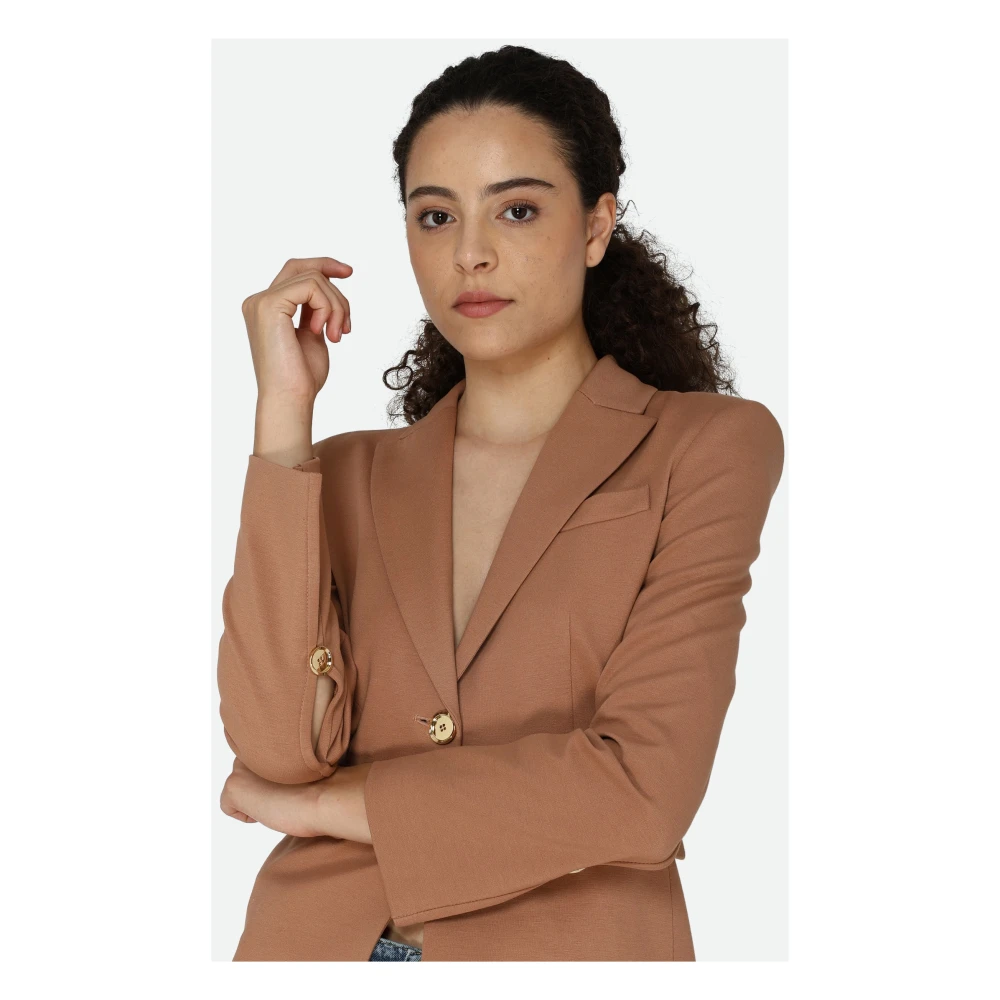 pinko Bruine Slim Fit Blazer Brown Dames