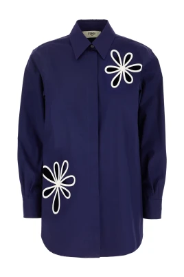 Flower-cutout Shirt