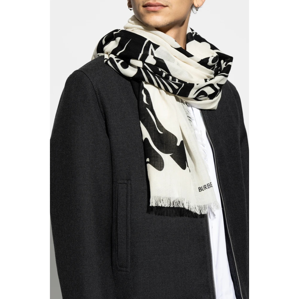 Burberry Wollen sjaal White Unisex