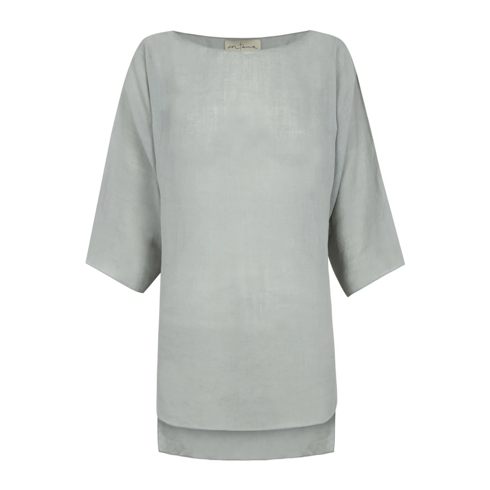 Cortana Women's Blue Blouses, Xs, Arena, Top In Sky Ramie
