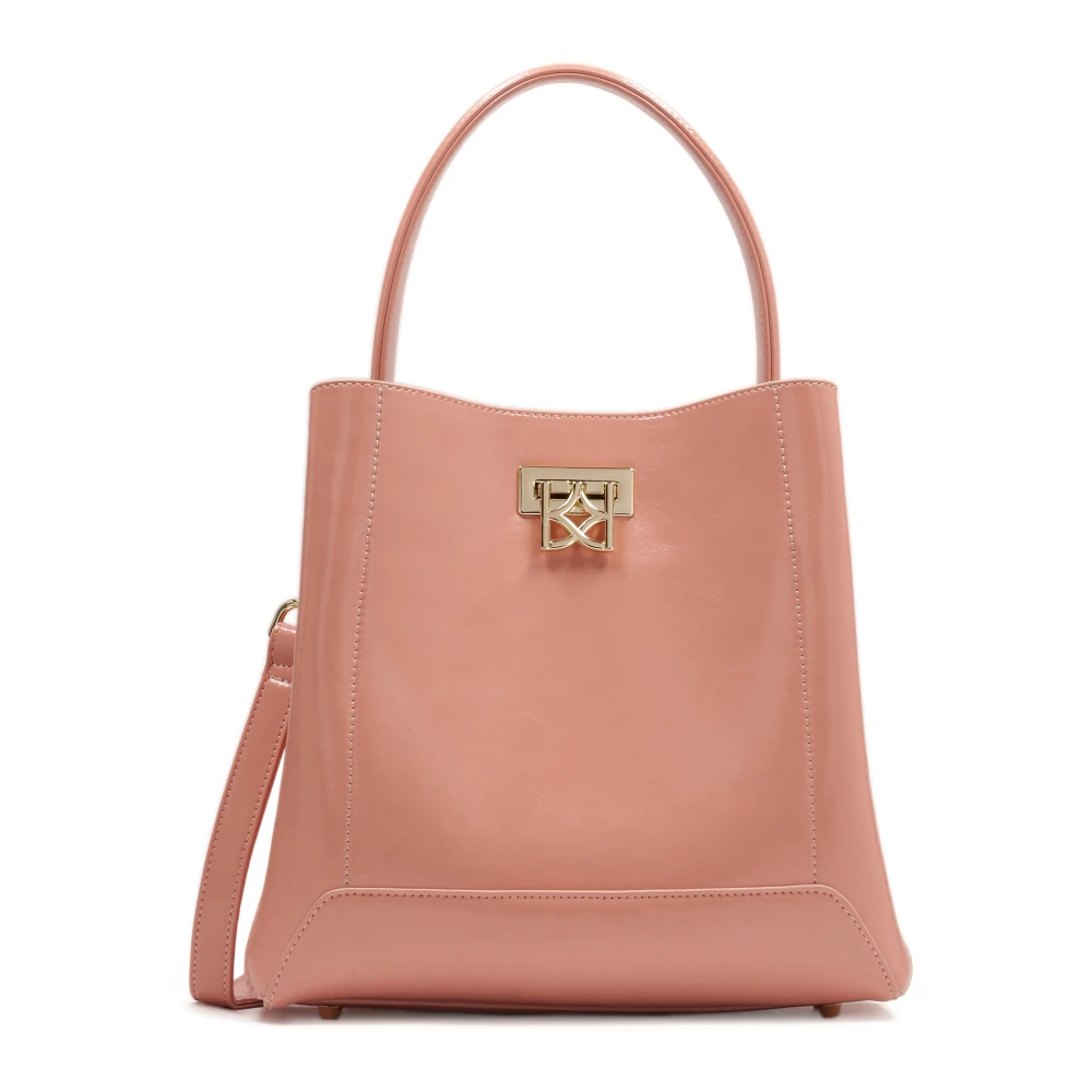 Kazar Elegante roze handtas met stijve constructie Pink Dames