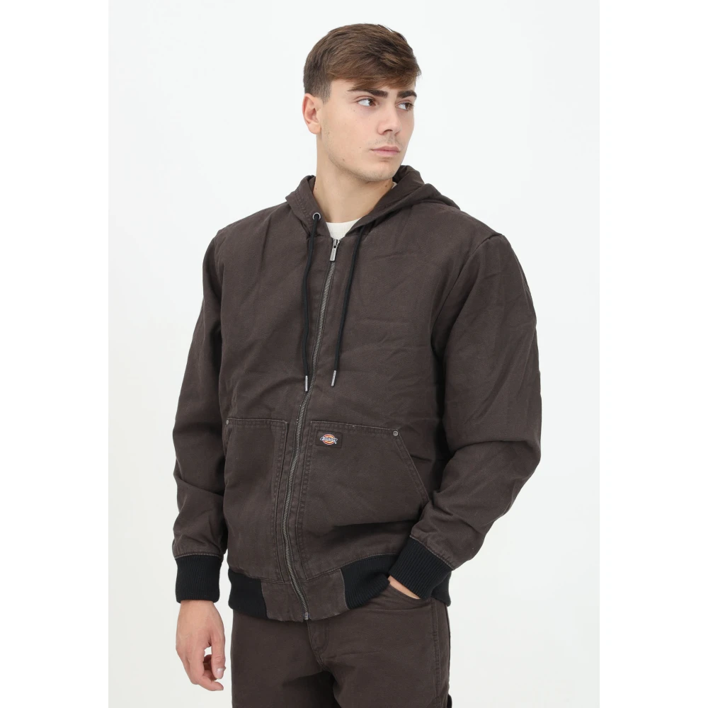 Dickies Canvas Hoodie Jas Bruin Heren Brown Heren