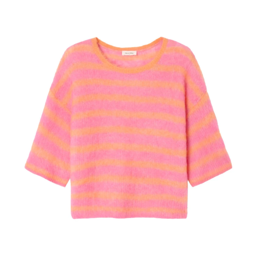 American vintage Stijlvolle Pullover Sweater Orange Dames