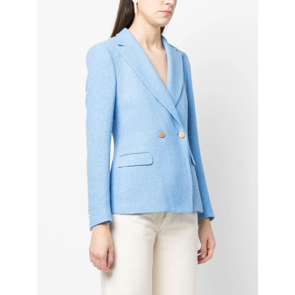 Tagliatore Heldere Blauwe Jas Blue Dames