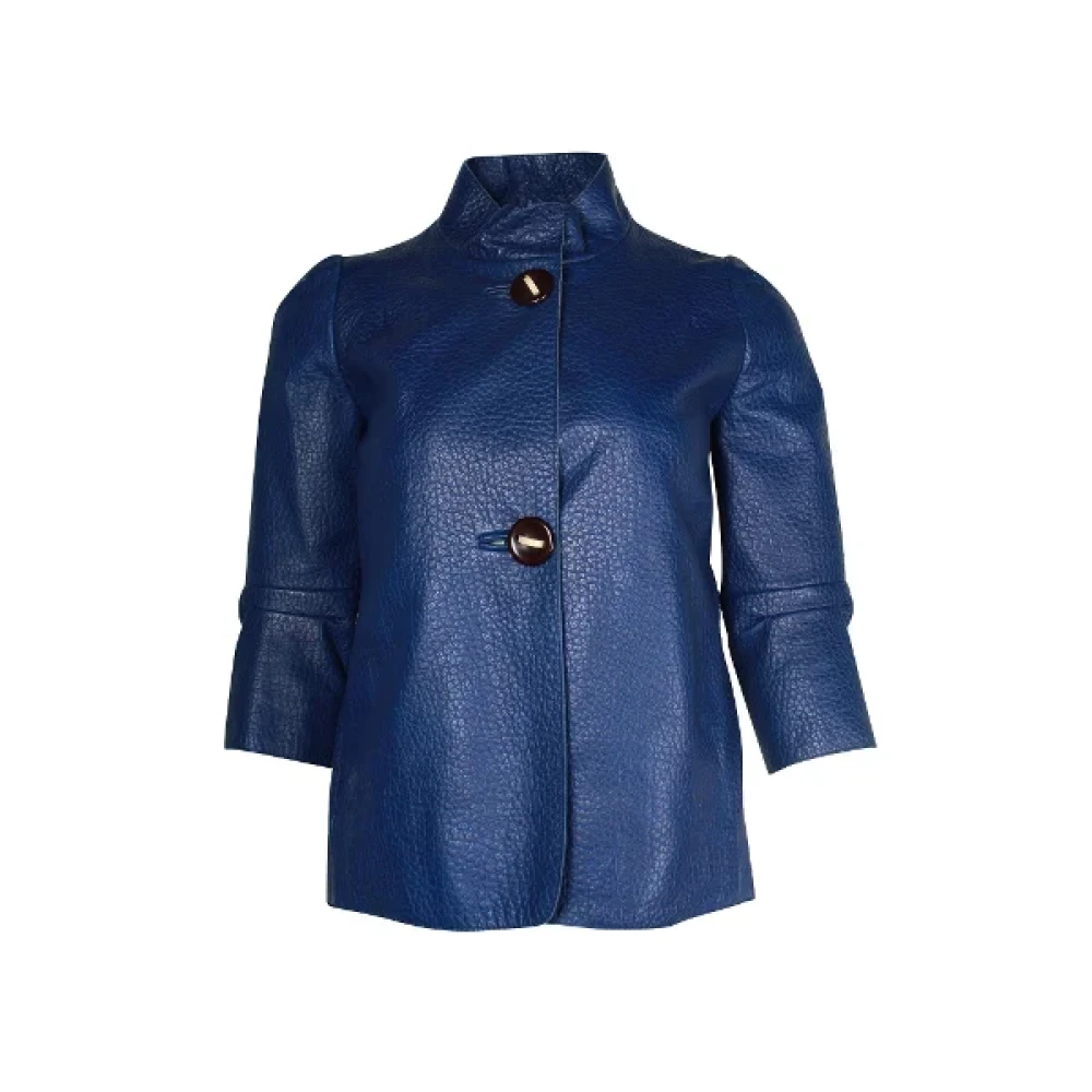 Marni Pre-owned Fabric outerwear Blue Dames