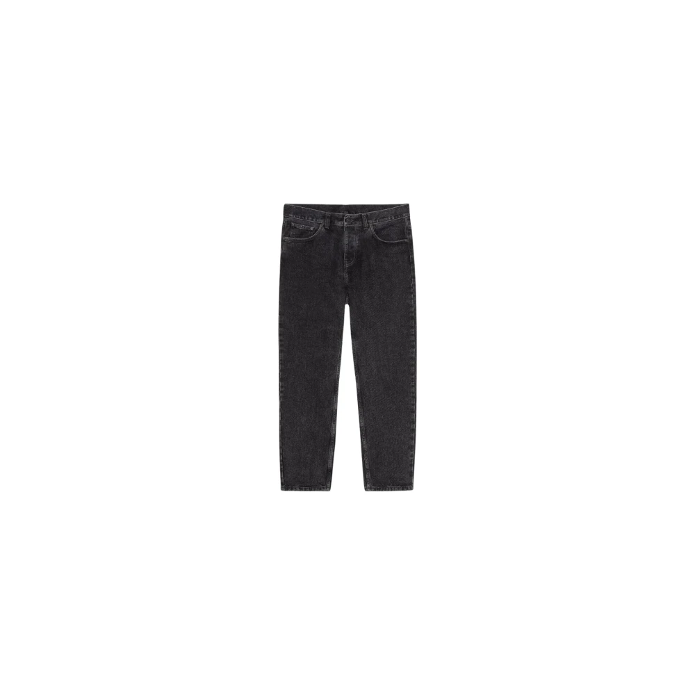 Carhartt Wip Men's Black Straight Fit Jeans, W32, Newel Trousers Contemporary Fit Denim