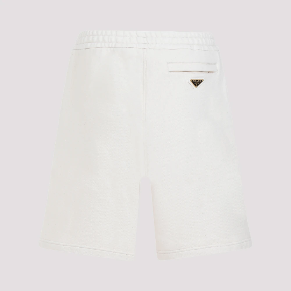 Prada Witte katoenen Bermuda shorts White Heren