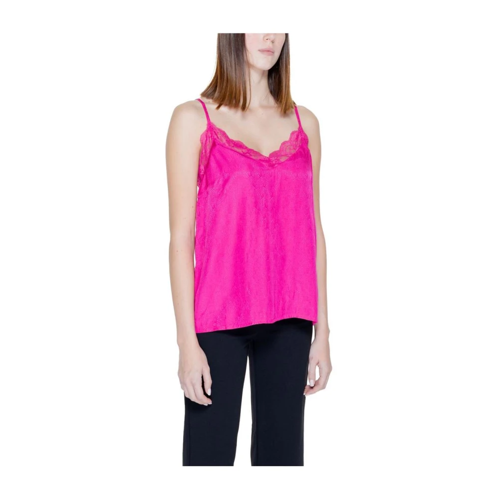 Vila Jacquard Singlet Lente Zomer Collectie Pink Dames