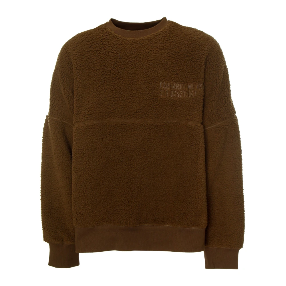 Carhartt WIP Ballon Fit Sweatshirt met Herringbone Details Brown Heren