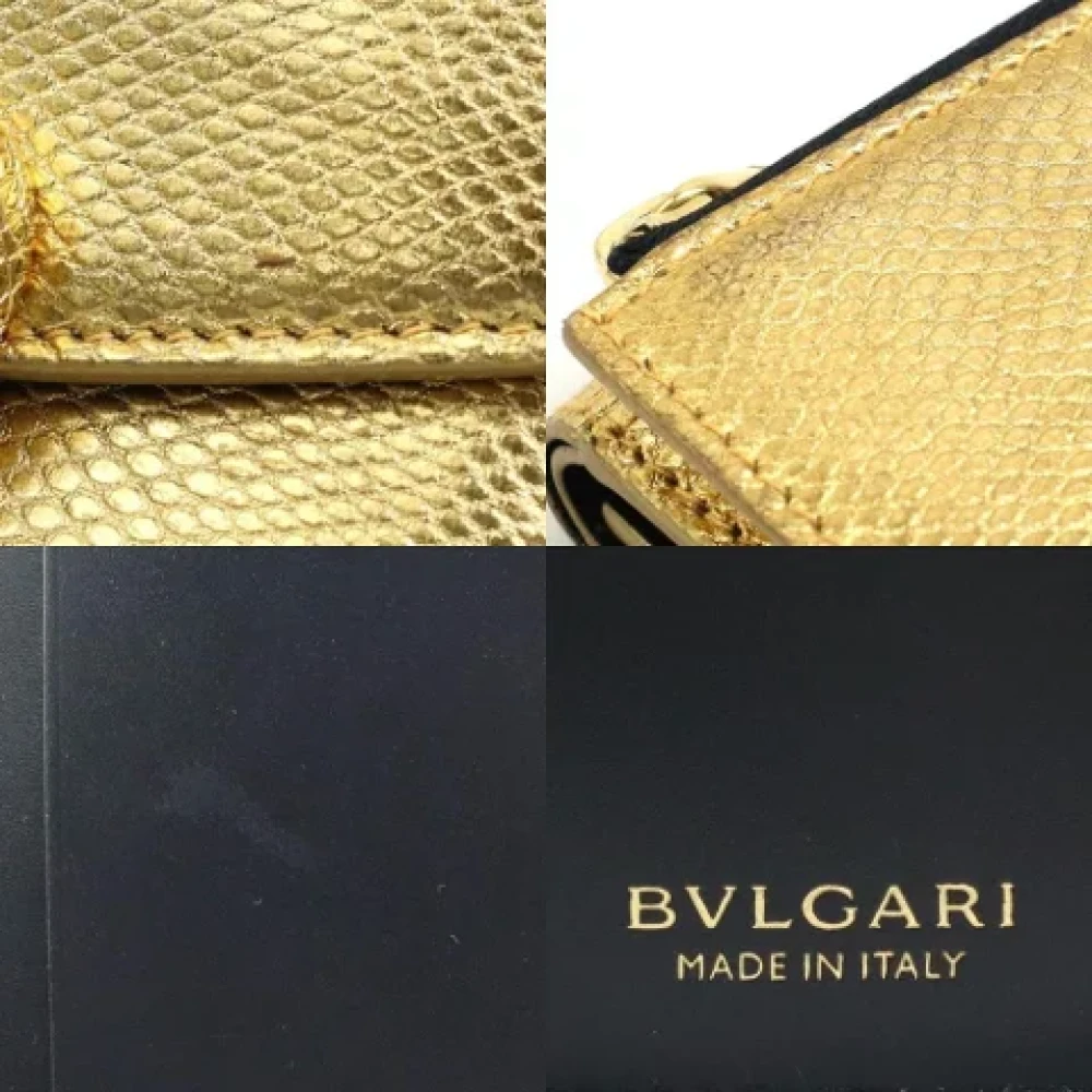 Bvlgari Vintage Pre-owned Leather wallets Yellow Dames