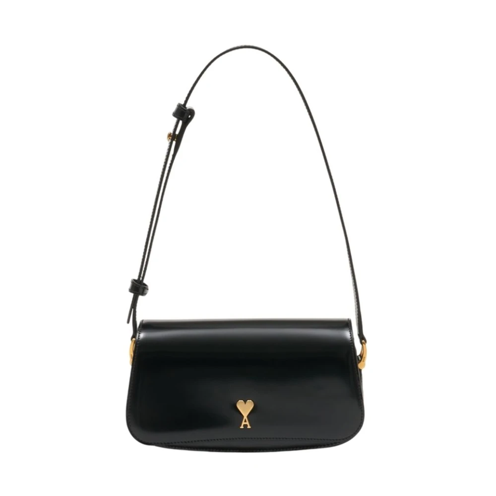 Ami Paris Women's Black Shoulder Bags, One Size, Paris Paris Shoulder Bag
