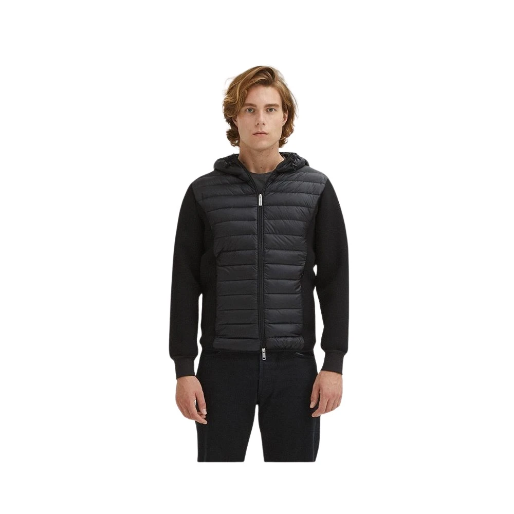 Centogrammi Zwarte nylon pufferjas met ganzendons Black Heren