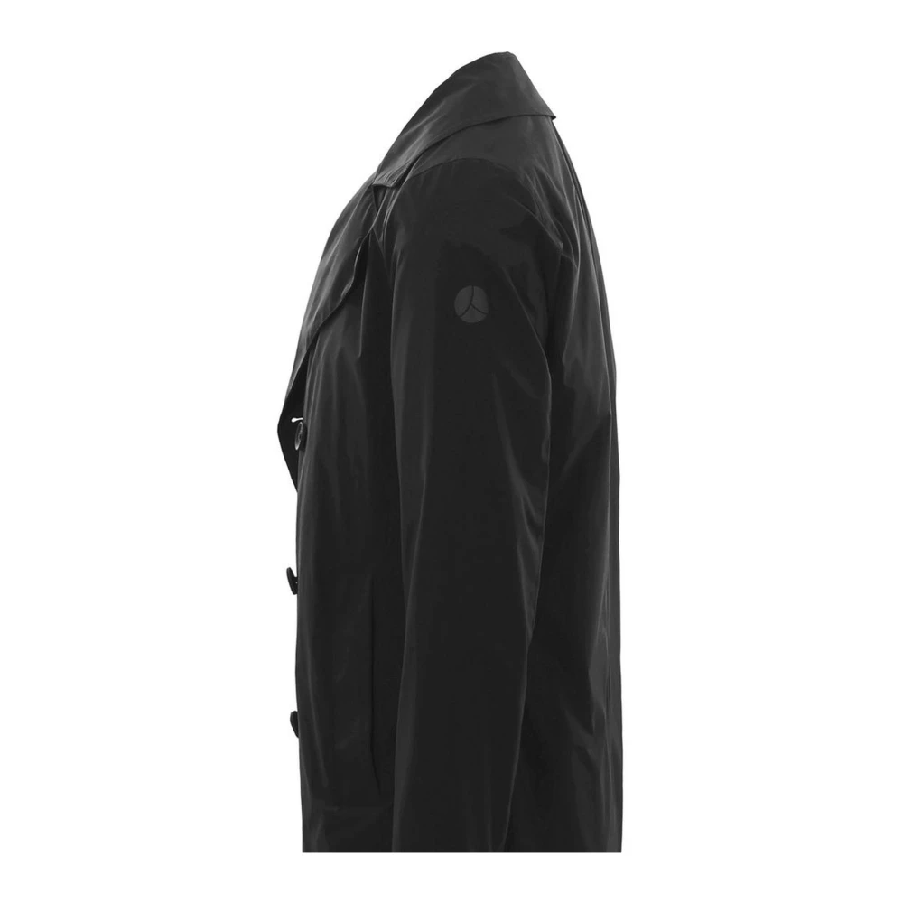 People of Shibuya Zwarte technische trenchcoat met zakken Black Heren
