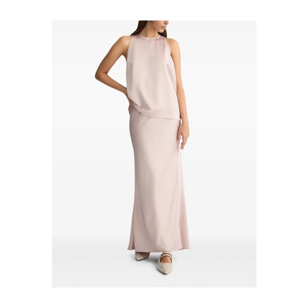 Liu Jo Mouwloze Roze Top met Sleutelgatdetail Pink Dames